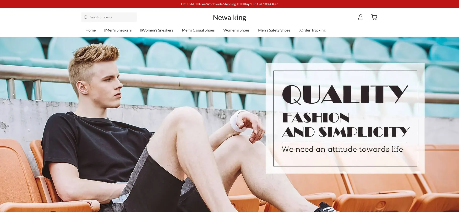 Website screenshot of Newalking.com