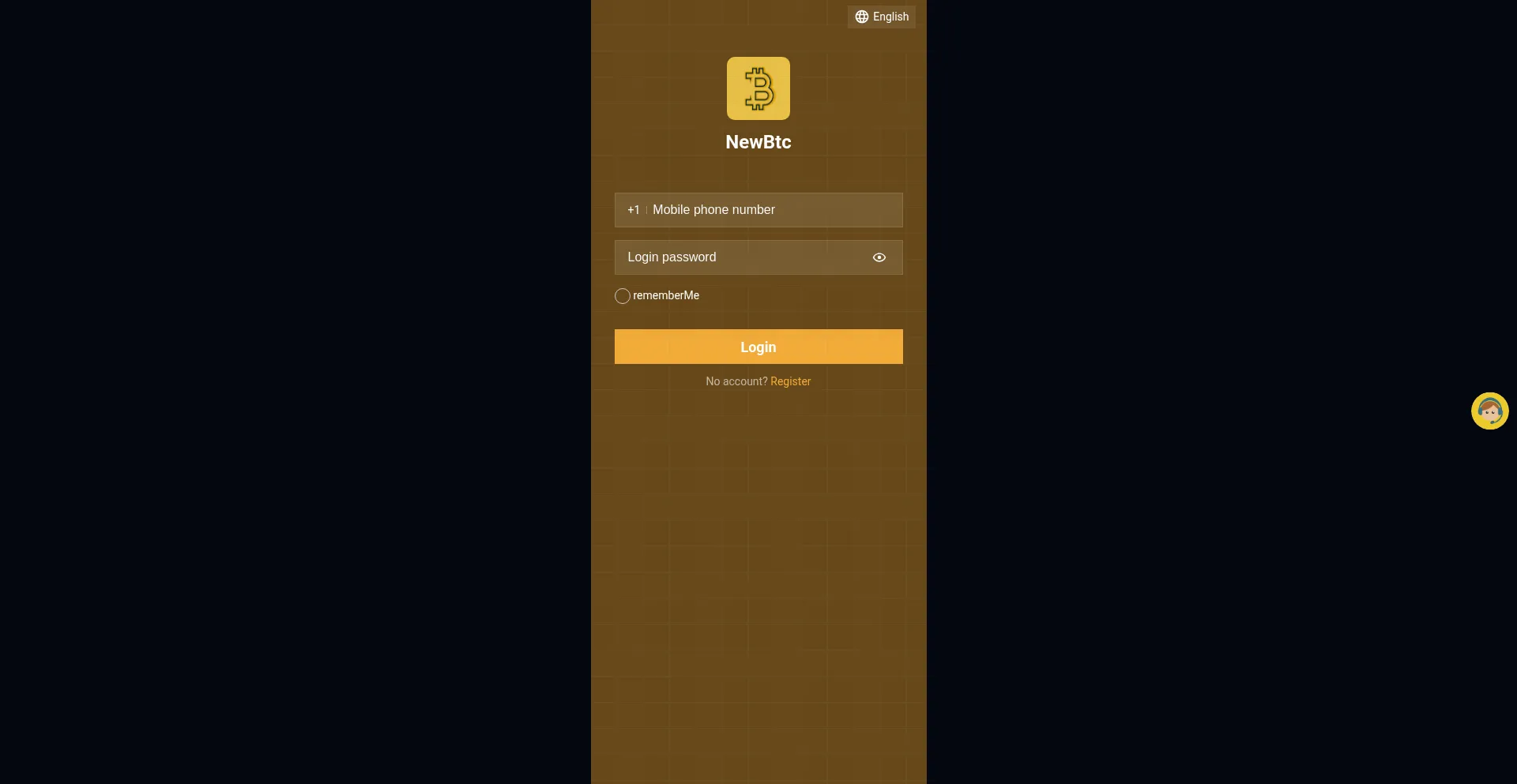 Website screenshot of Newbtc99.com