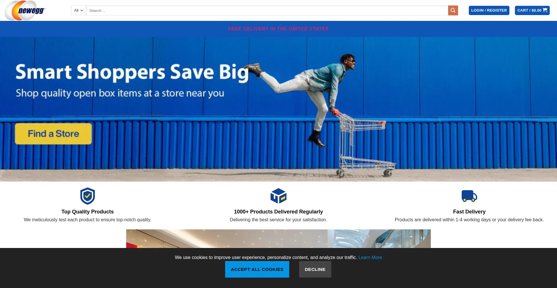 Website screenshot of Newegg-us-ol.com