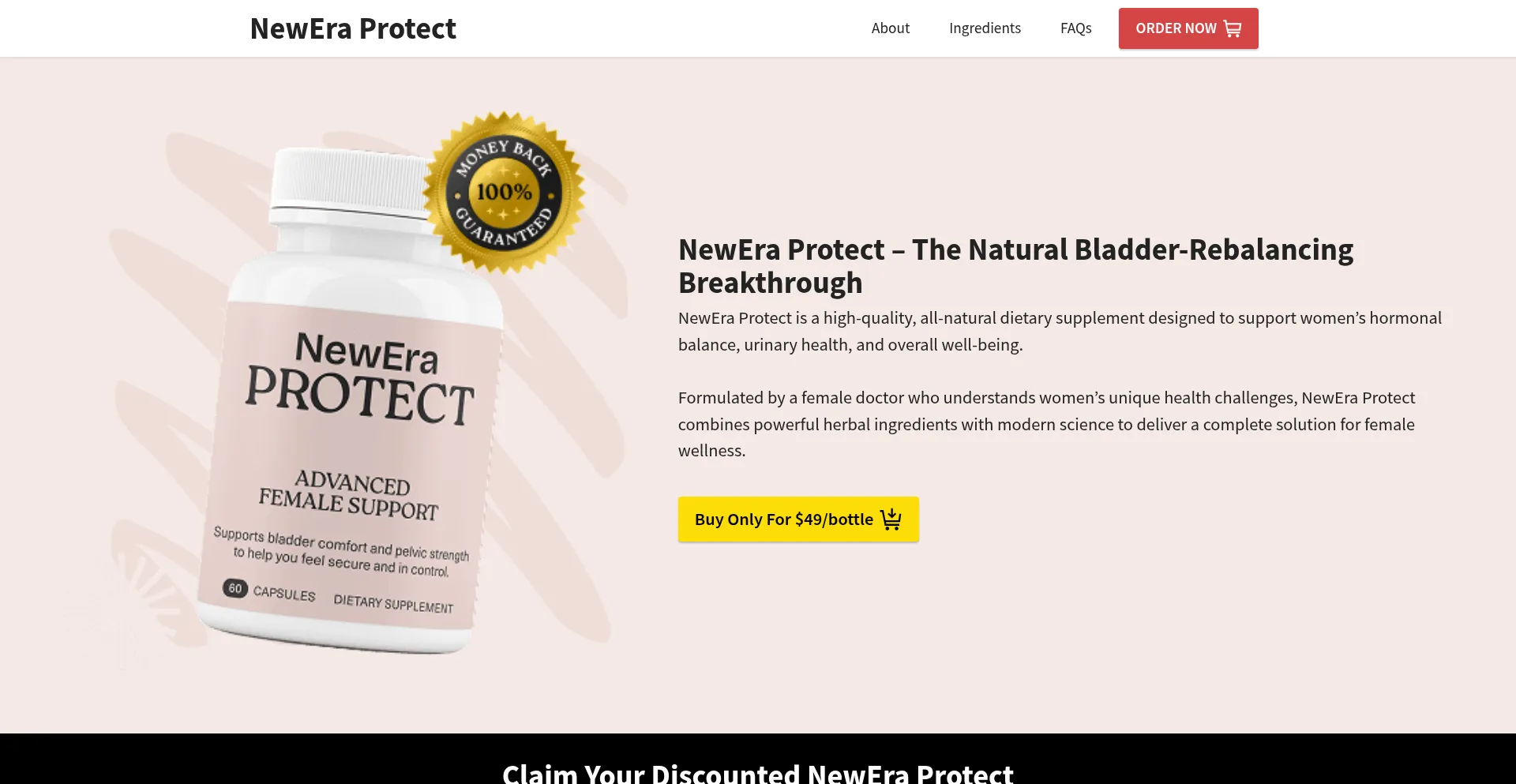 Website screenshot of Newera-protect.com
