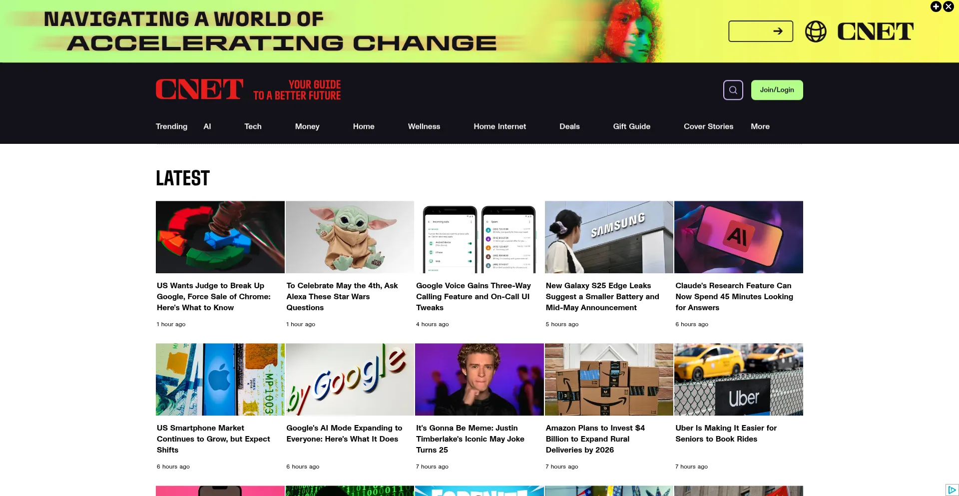 Website screenshot of News.com