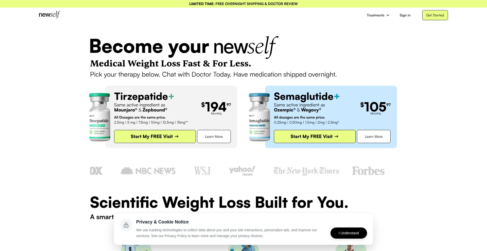 Website screenshot of Newself.com