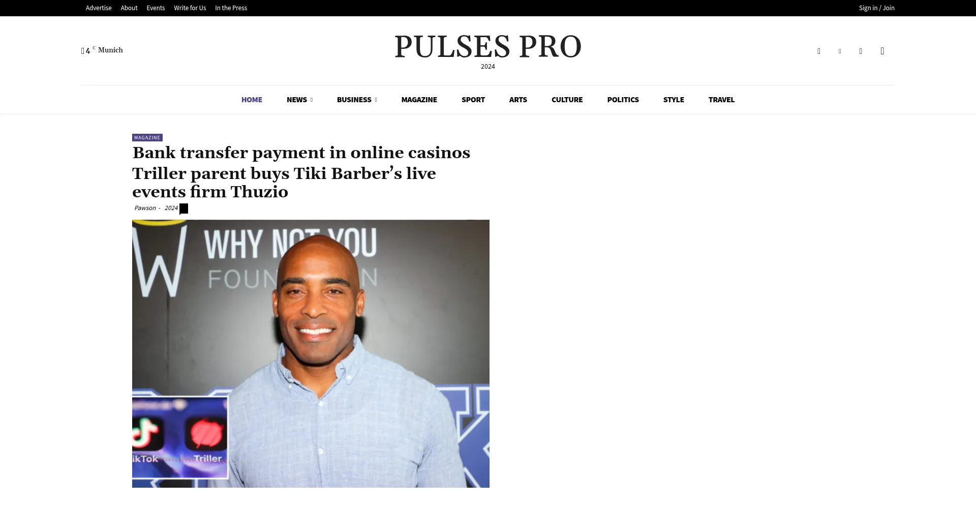 Website screenshot of Newsfoxes.com