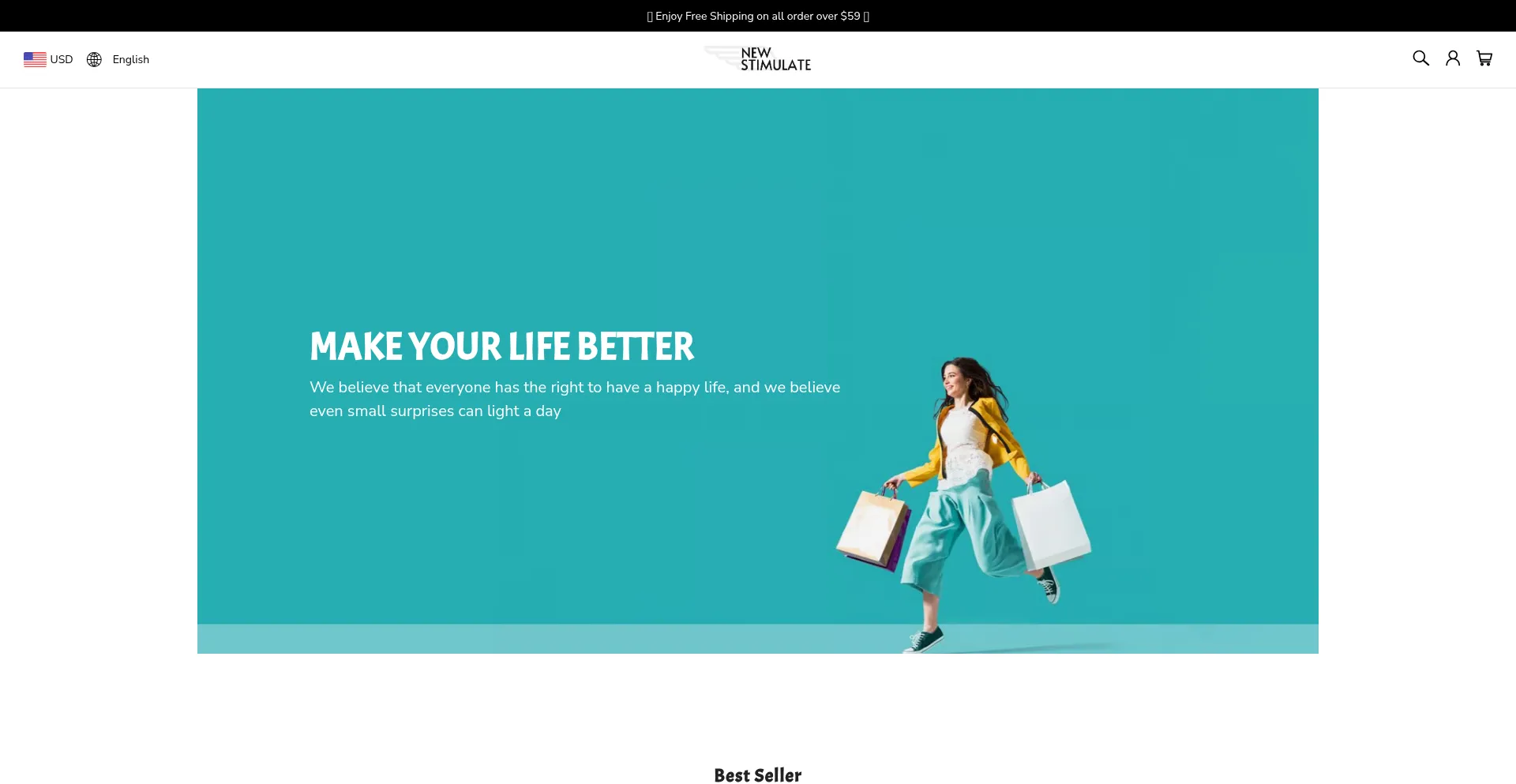 Website screenshot of Newstimulate.com