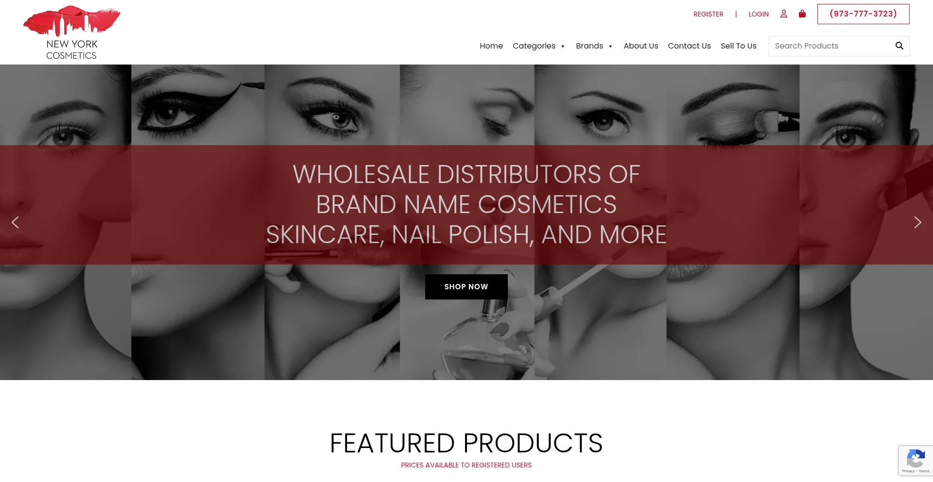 Website screenshot of Newyorkcosmetics.com