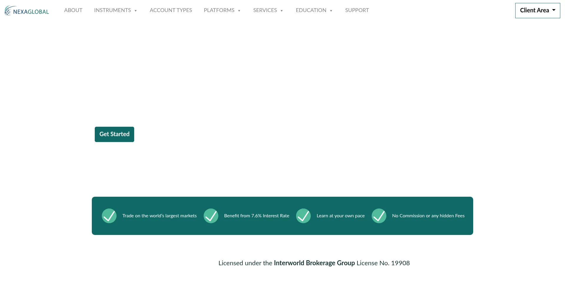 Website screenshot of Nexa-global.net