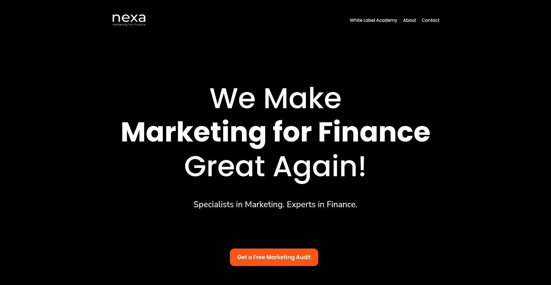 Website screenshot of Nexadigital.studio