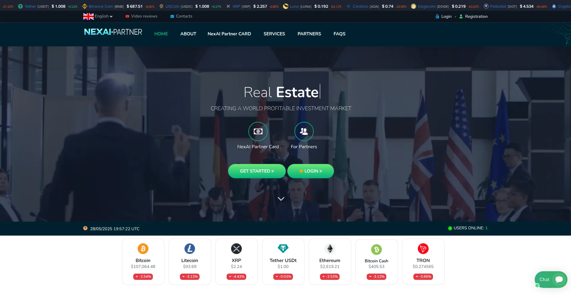 Website screenshot of Nexai-partner.com