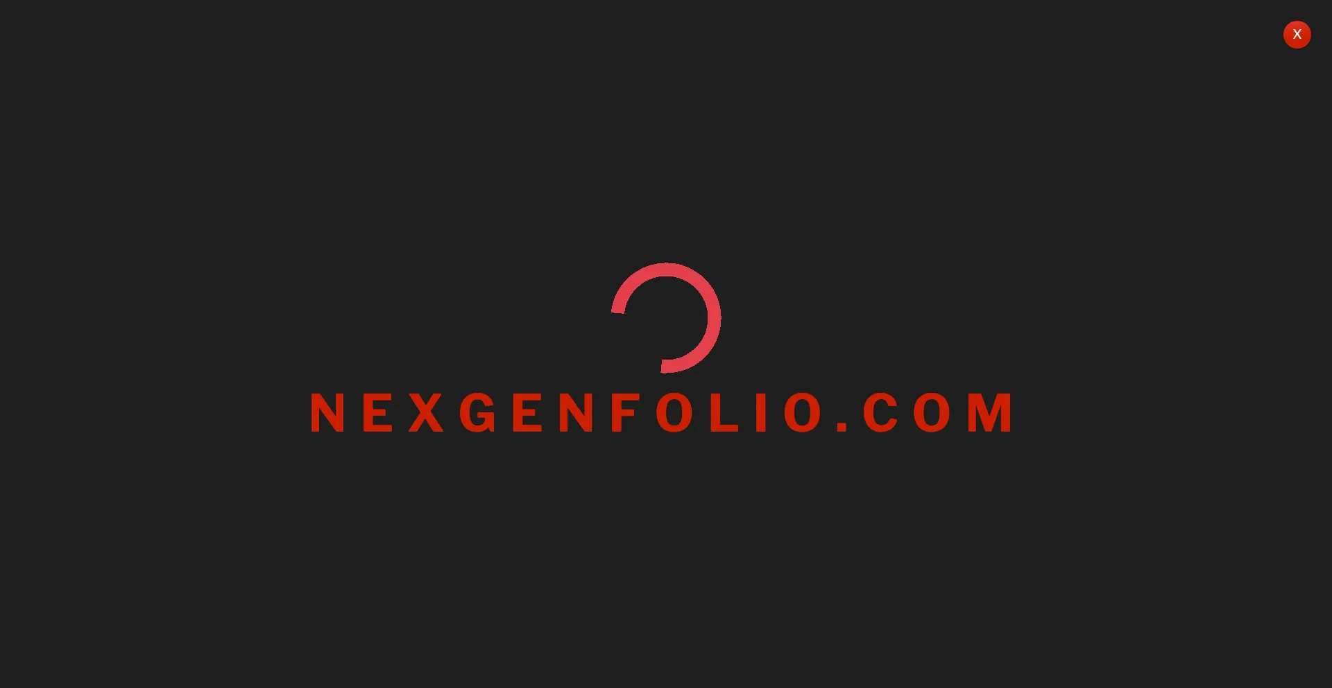 Website screenshot of Nexgenfolio.com