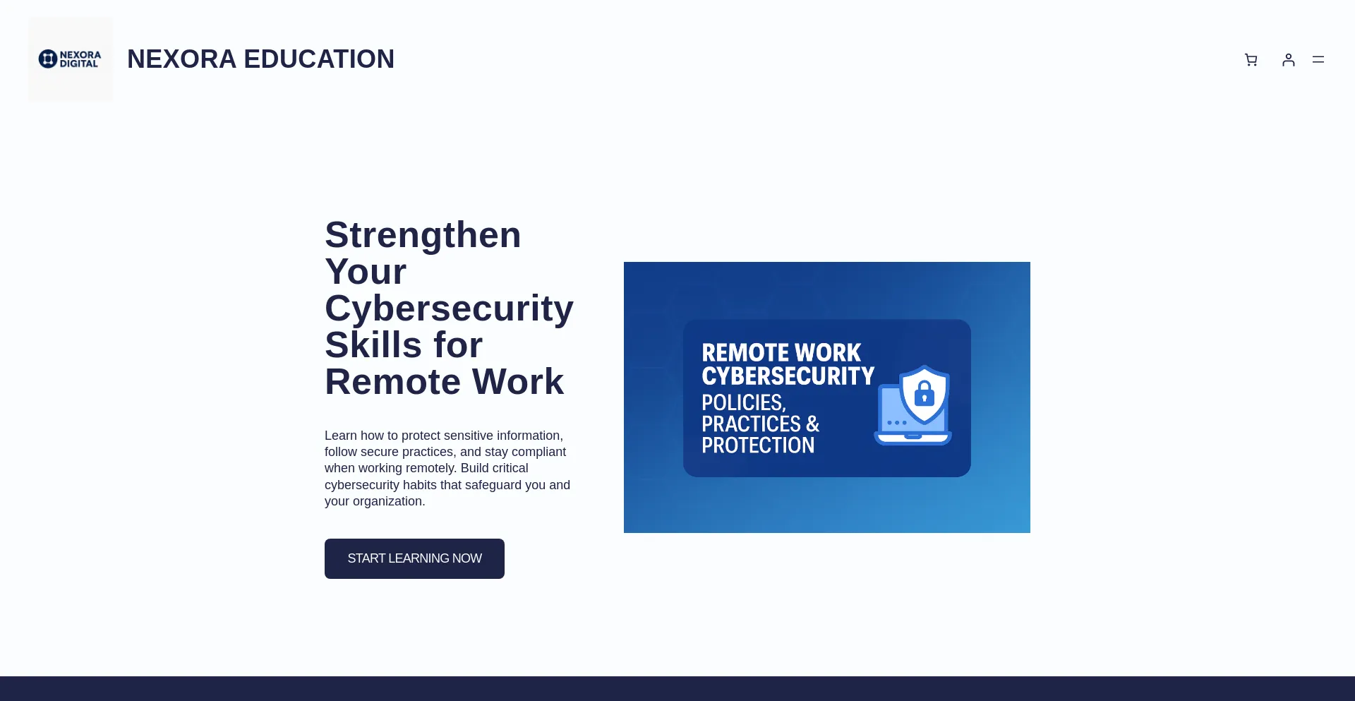 Website screenshot of Nexoraedu.blog