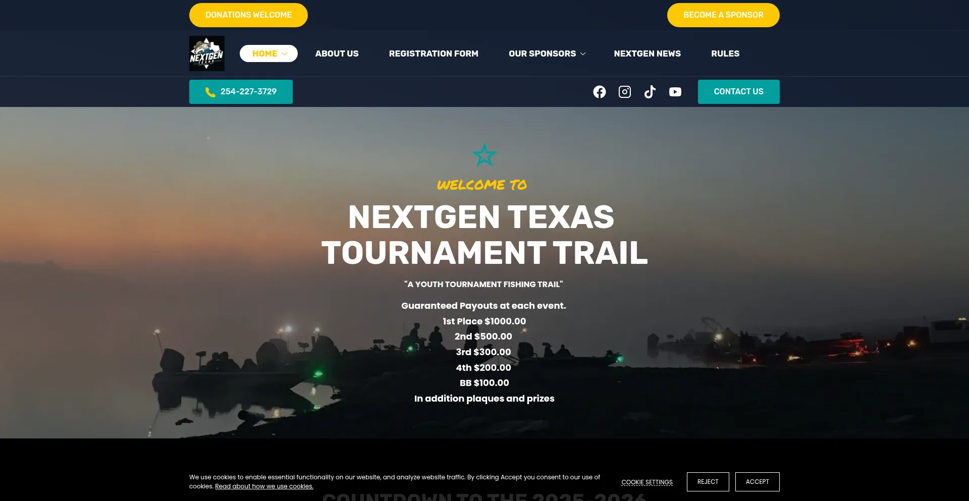 Website screenshot of Nextgentexastt.org