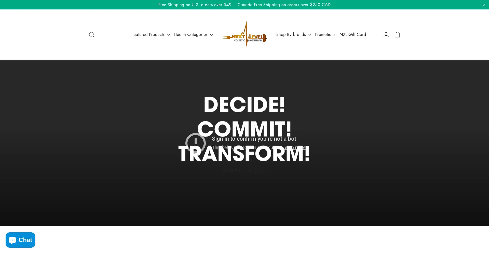Website screenshot of Nextlevelholisticnutrition.com
