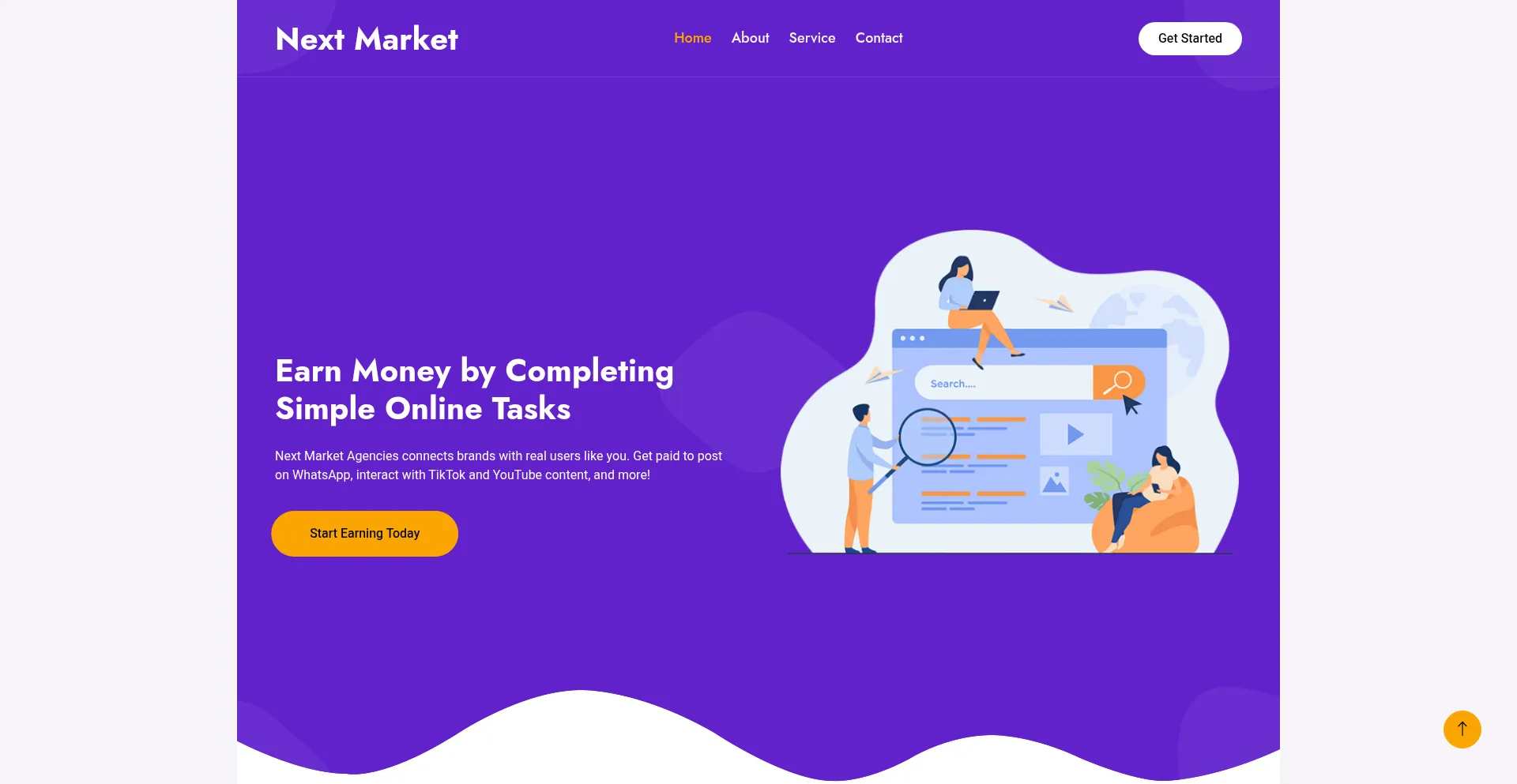 Website screenshot of Nextmarketagencies.com