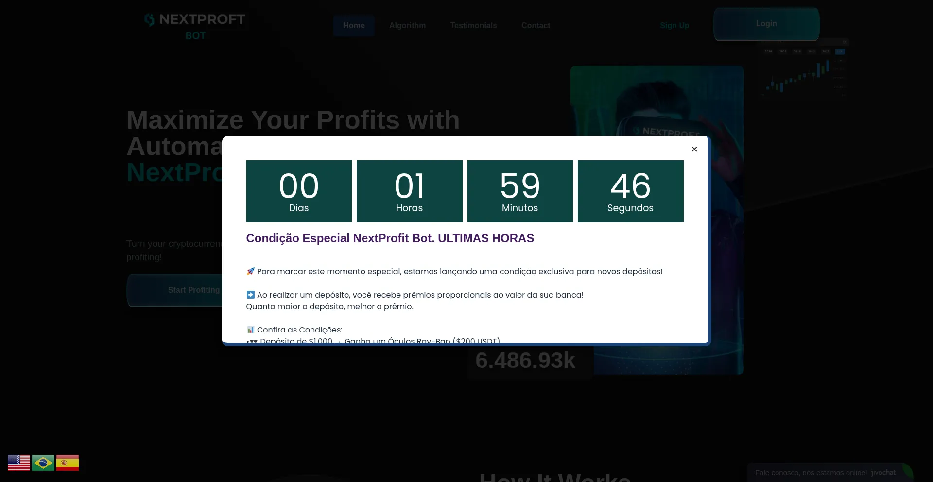 Website screenshot of Nextproft.com