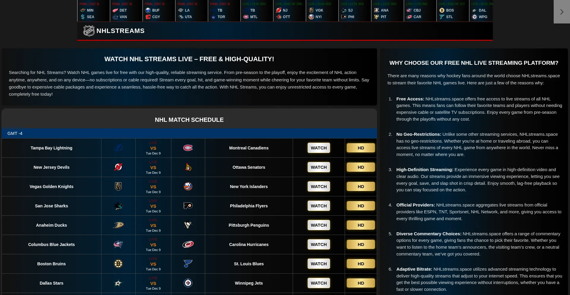 Nhlstreams.space
