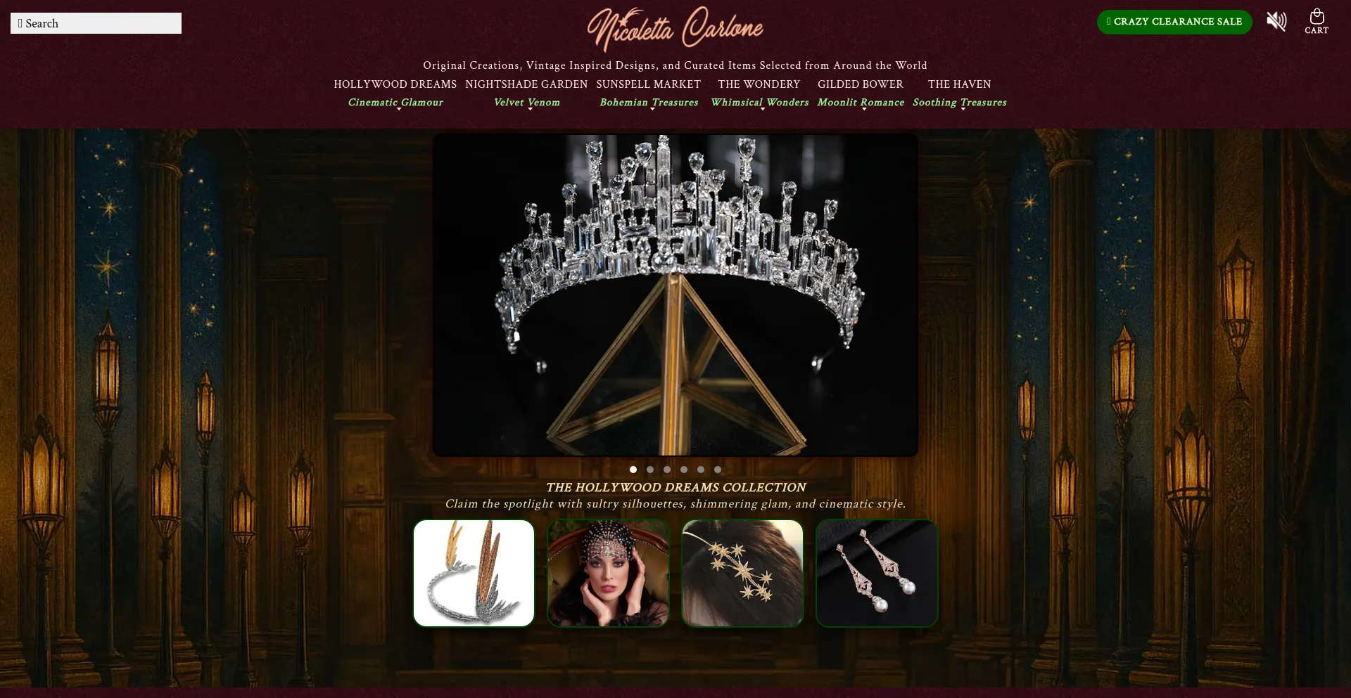 Website screenshot of Nicolettacarlone.com