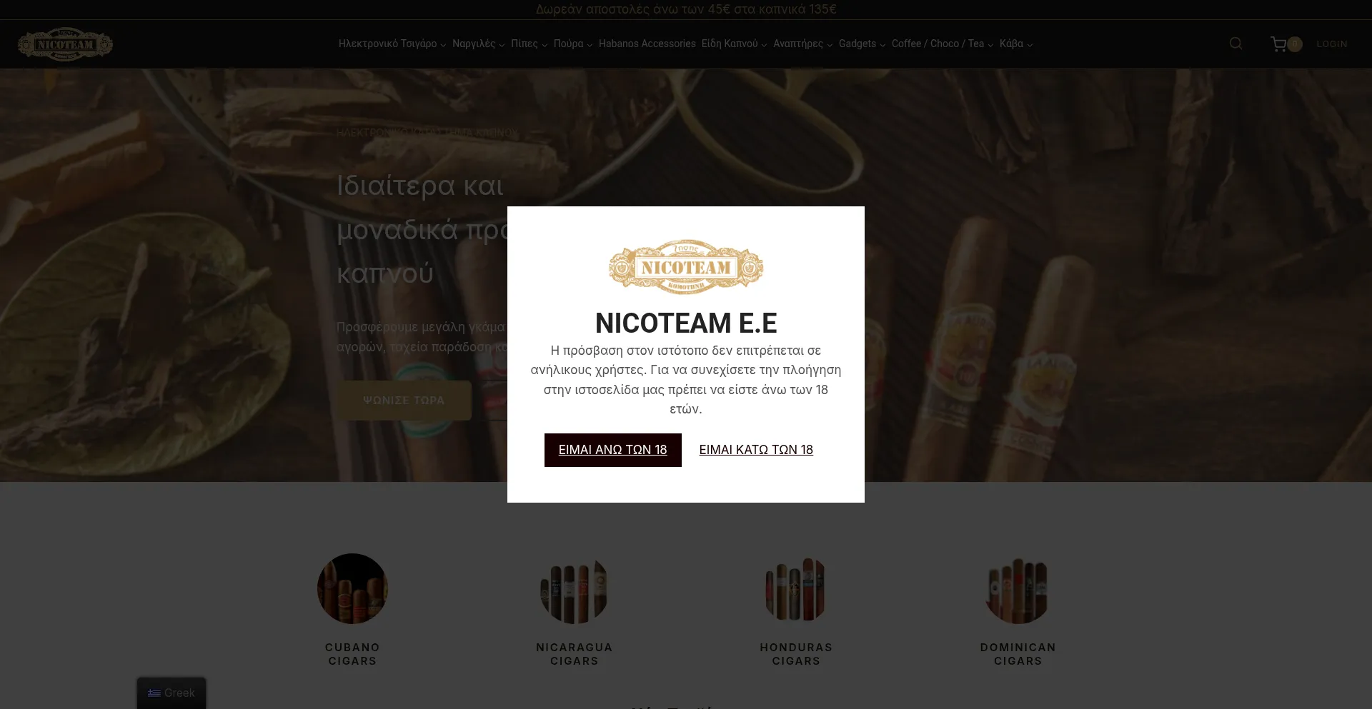 Website screenshot of Nicoteam.gr