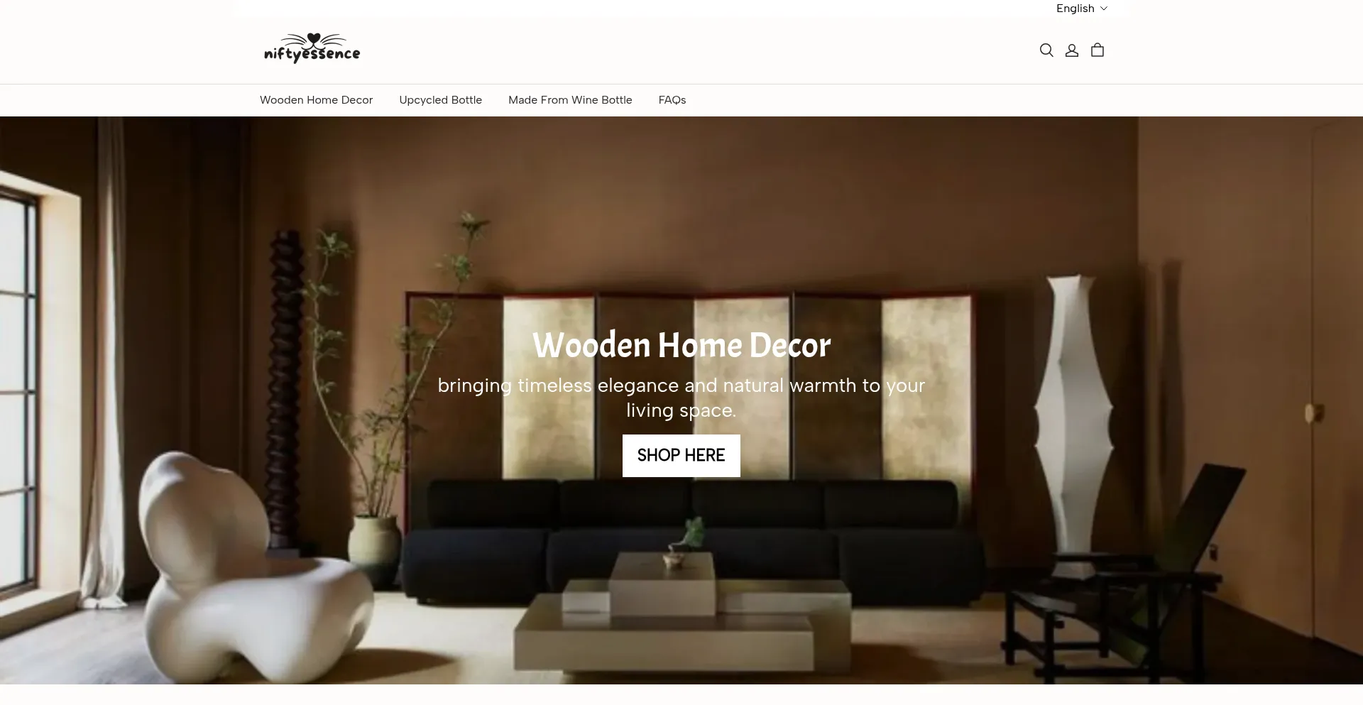 Website screenshot of Niftyessence.com