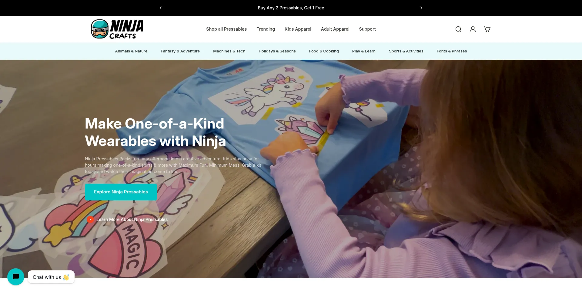 Website screenshot of Ninjacrafts.com