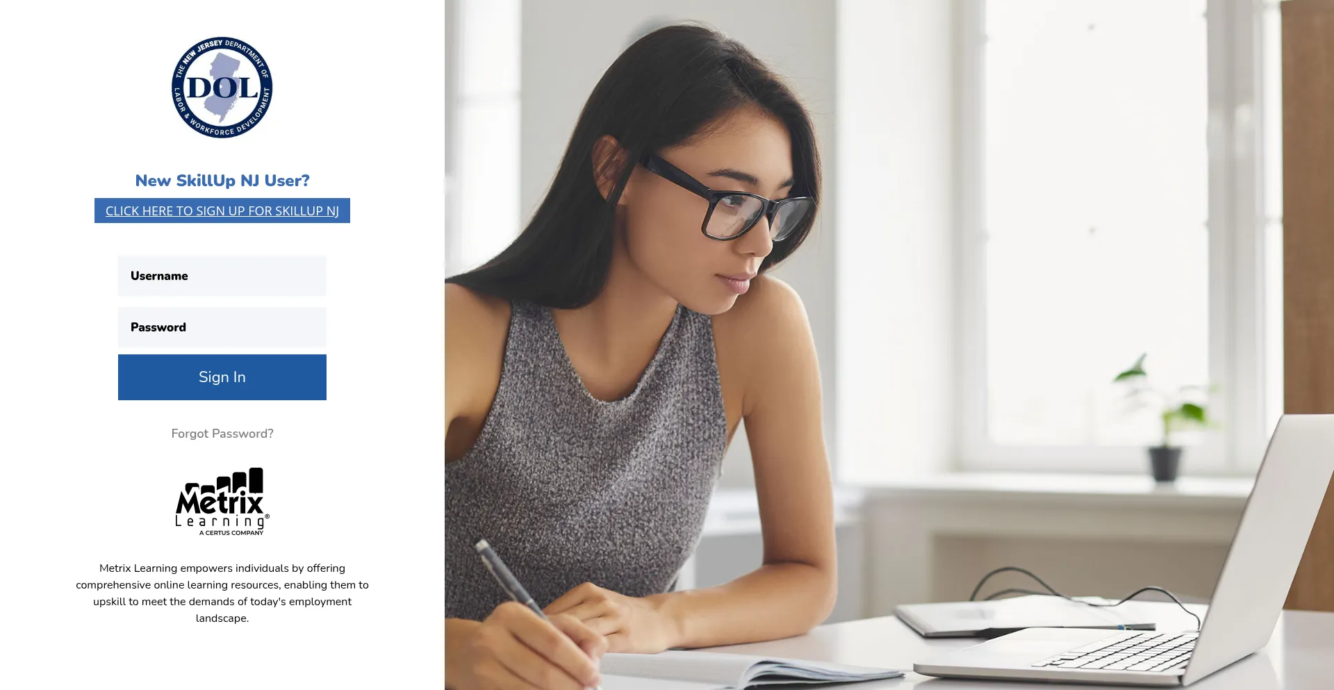 Nj.metrixlearning.com