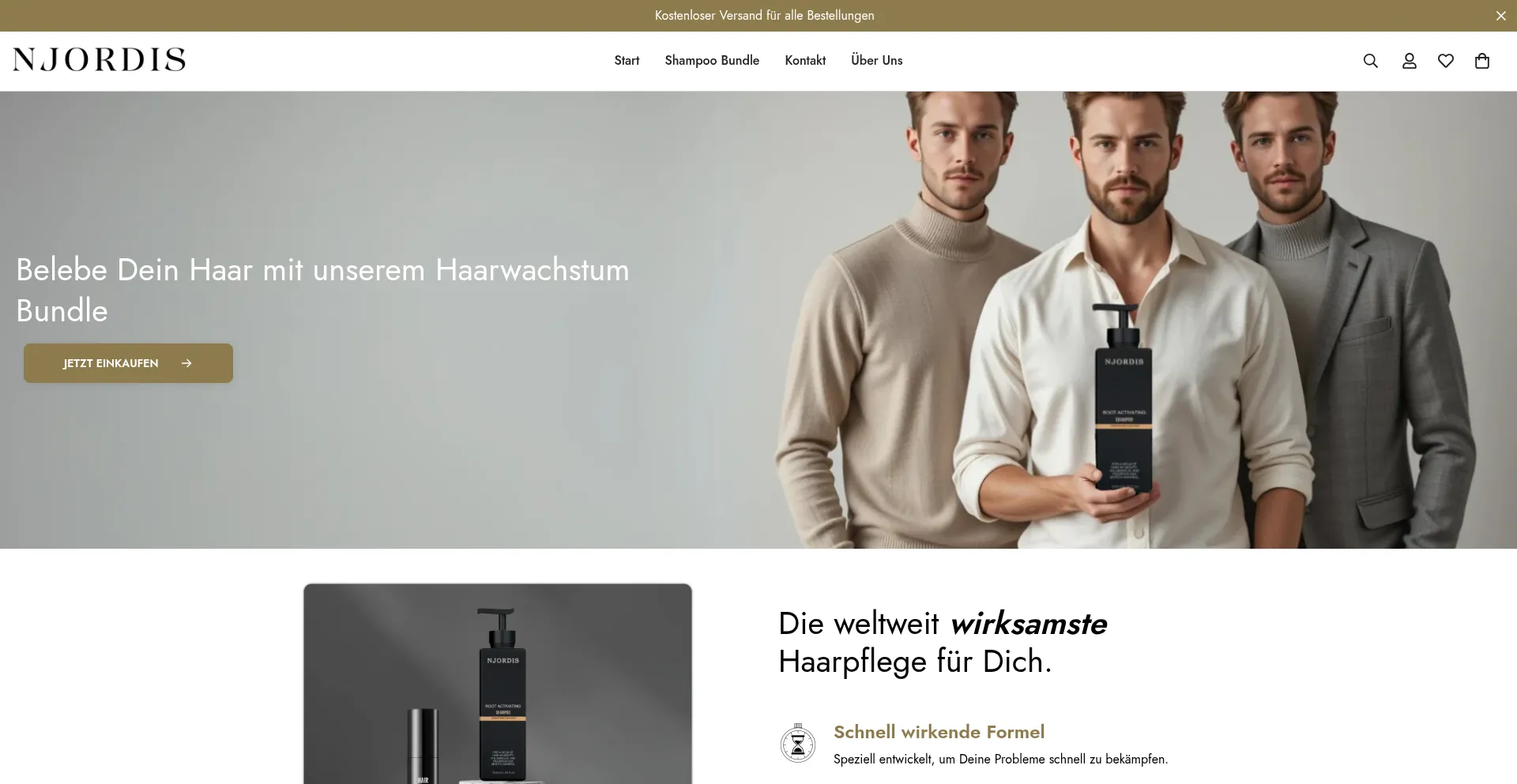 Website screenshot of Njordis-de.com