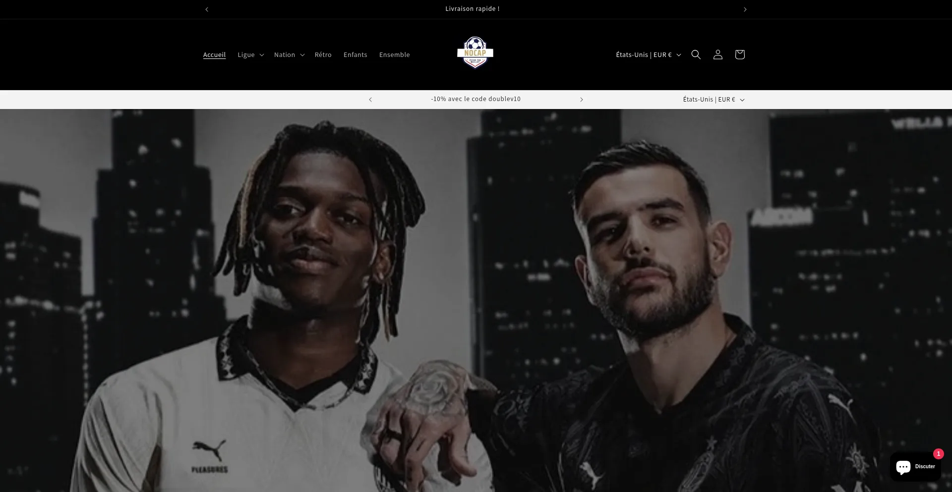 Website screenshot of Nocap99.fr