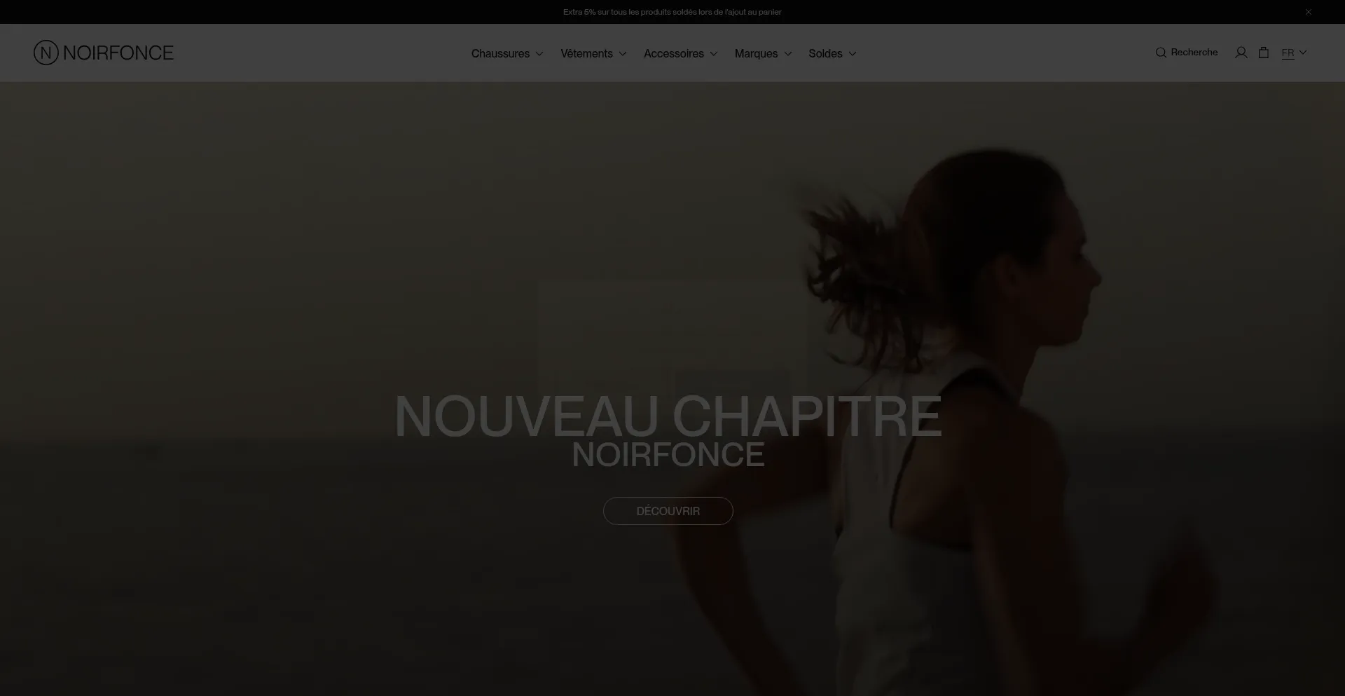 Website screenshot of Noirfonce.eu