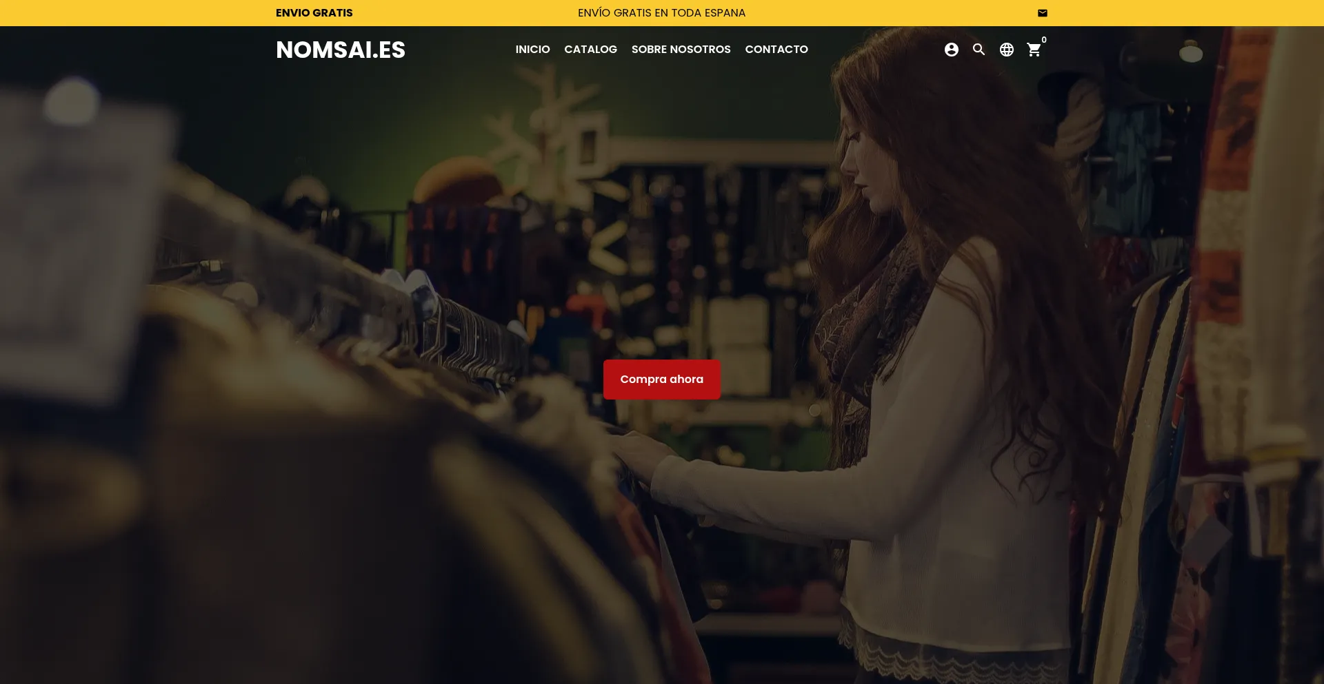 Website screenshot of Nomsai.es