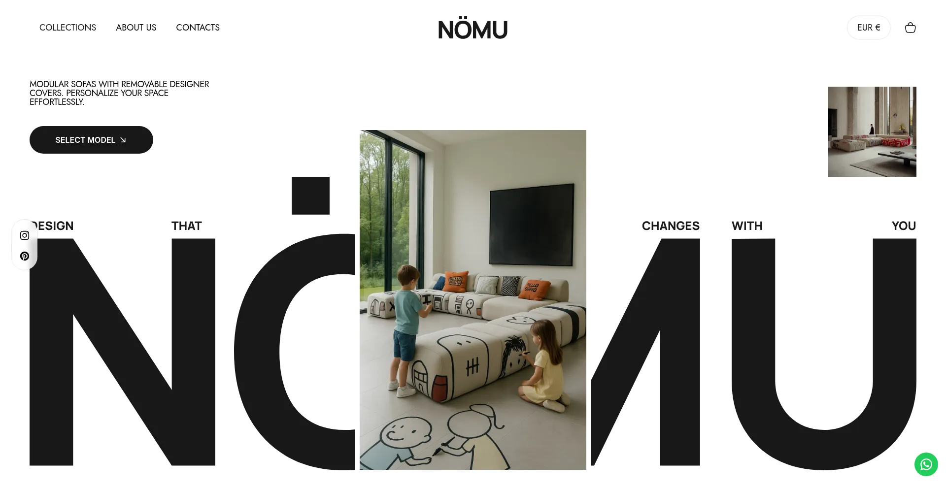 Website screenshot of Nomu.design