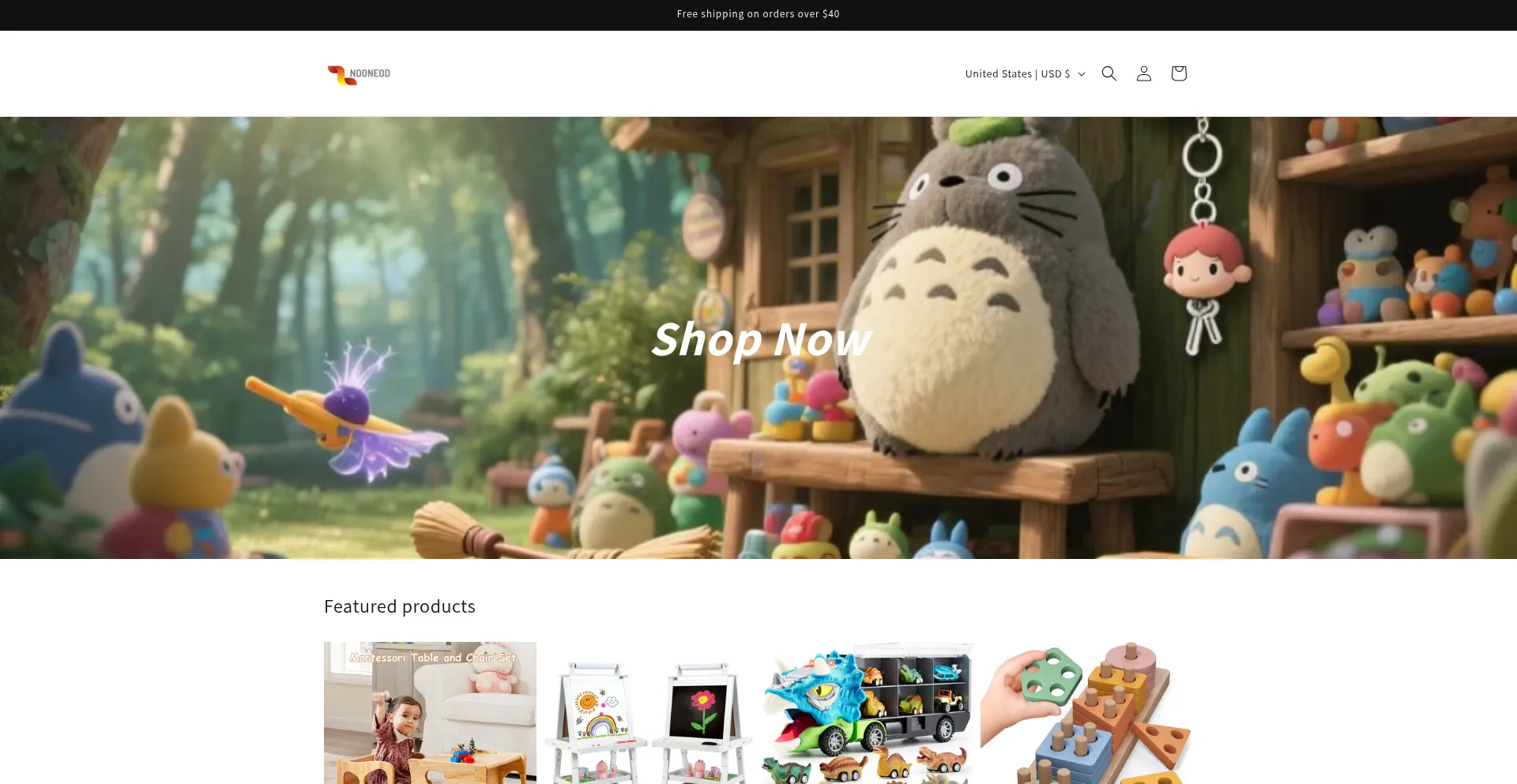 Website screenshot of Nooneod.com