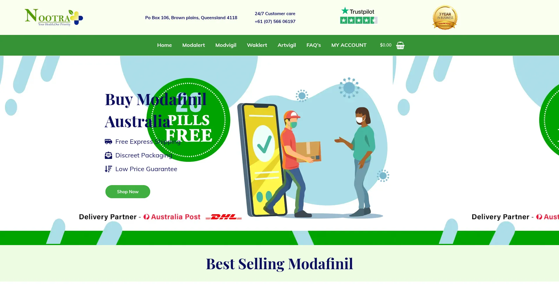 Website screenshot of Nootraplus.com.au