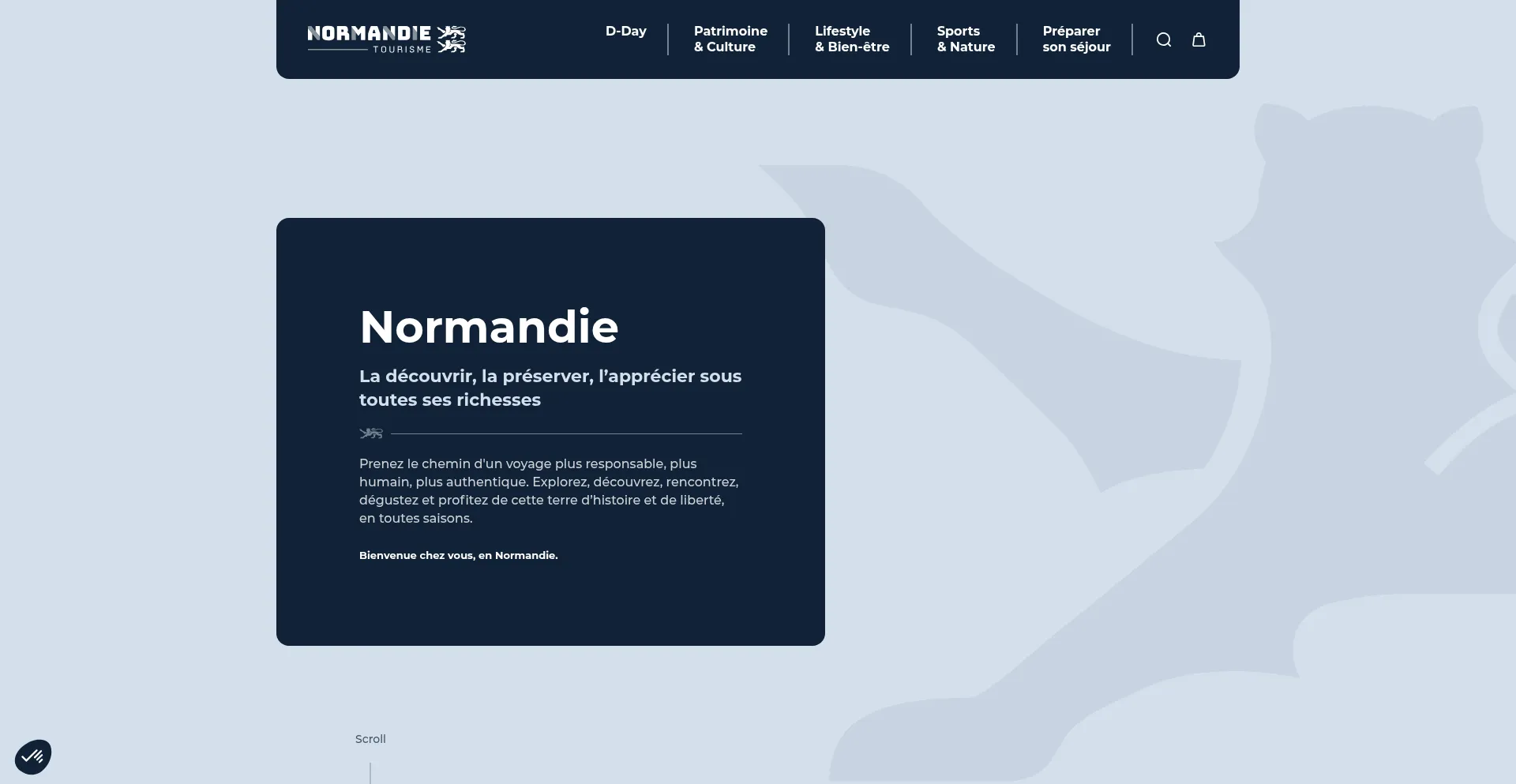 Website screenshot of Normandie-tourisme.fr