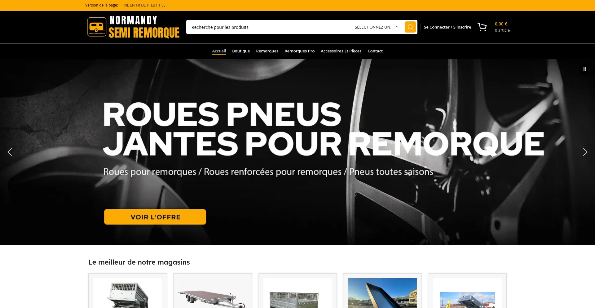 Website screenshot of Normandy-semiremorque.com