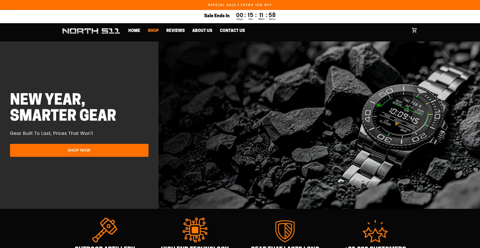 Website screenshot of North511.com