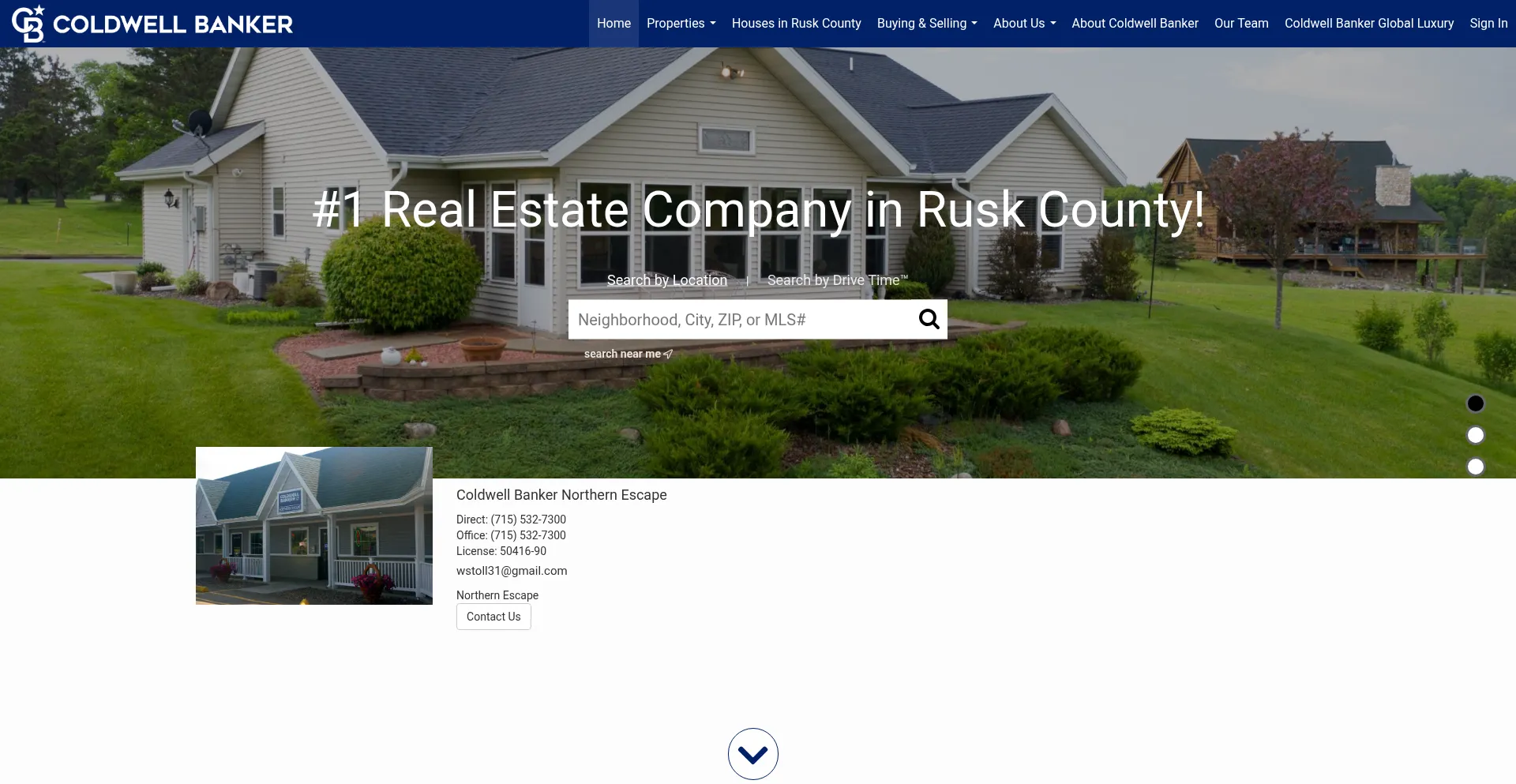 Website screenshot of Northernescaperealty.com