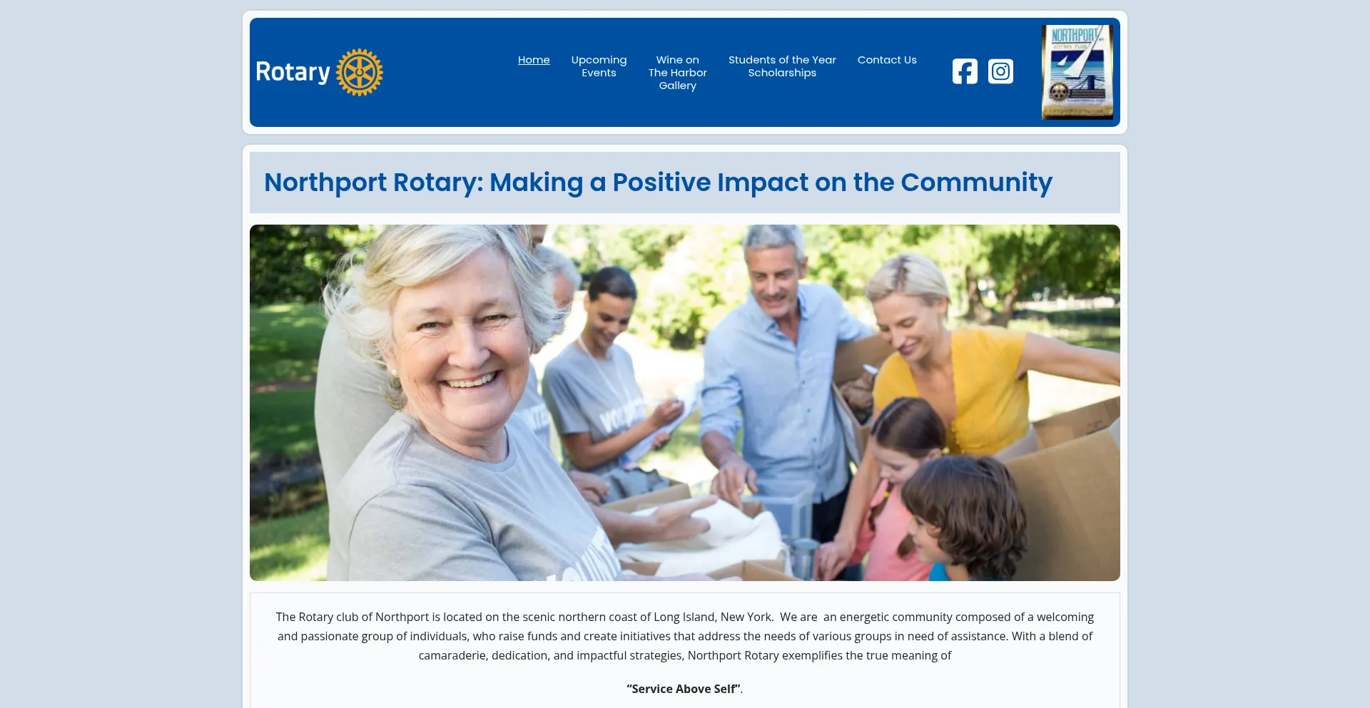 Website screenshot of Northportrotary.org