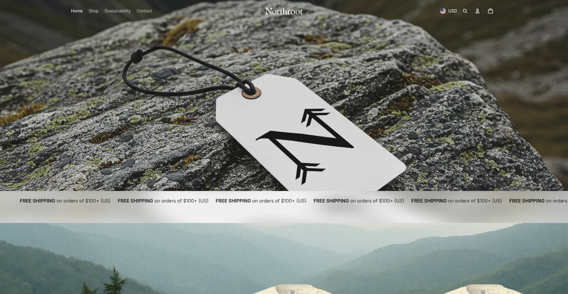 Website screenshot of Northroot.co
