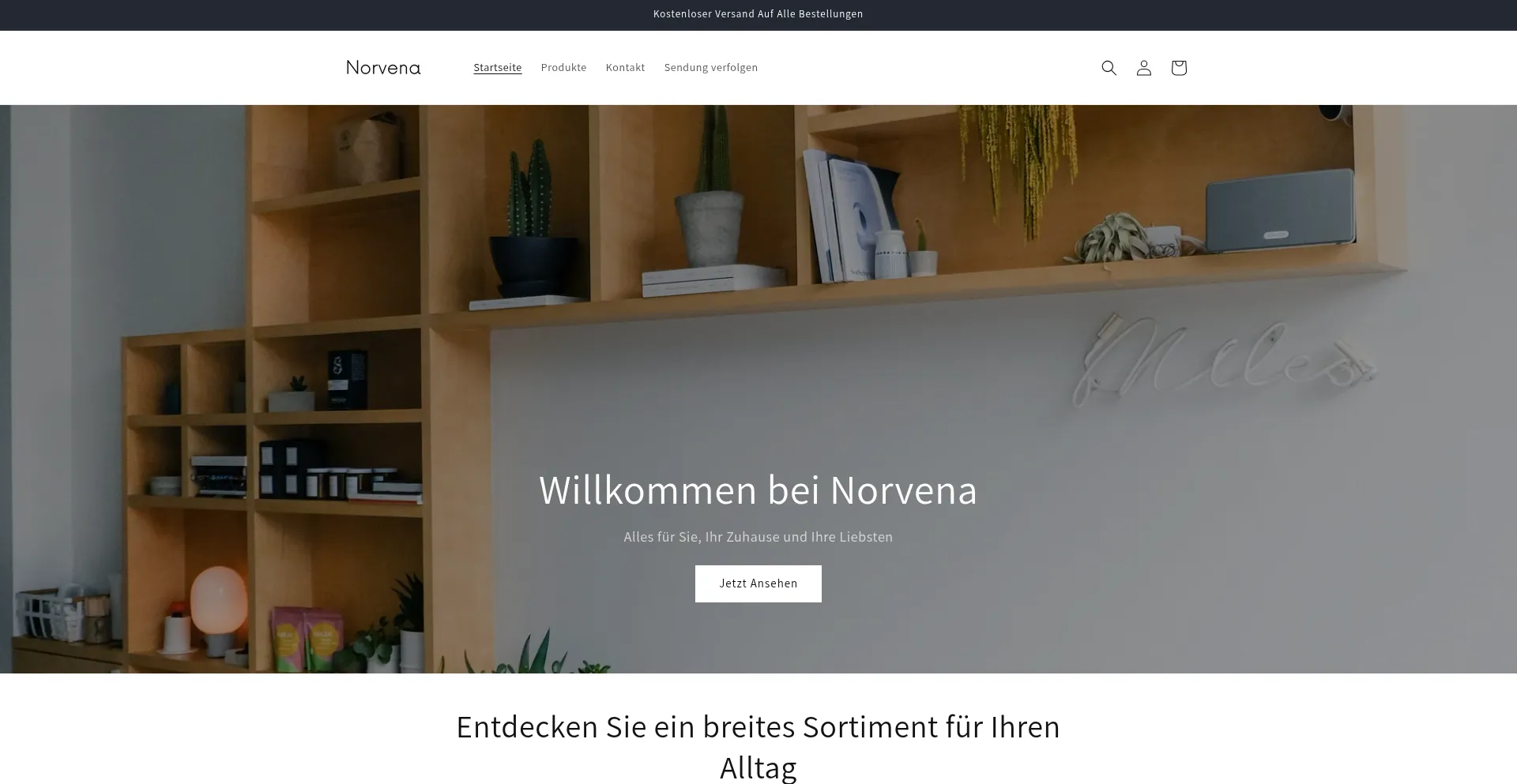 Website screenshot of Norvena.de