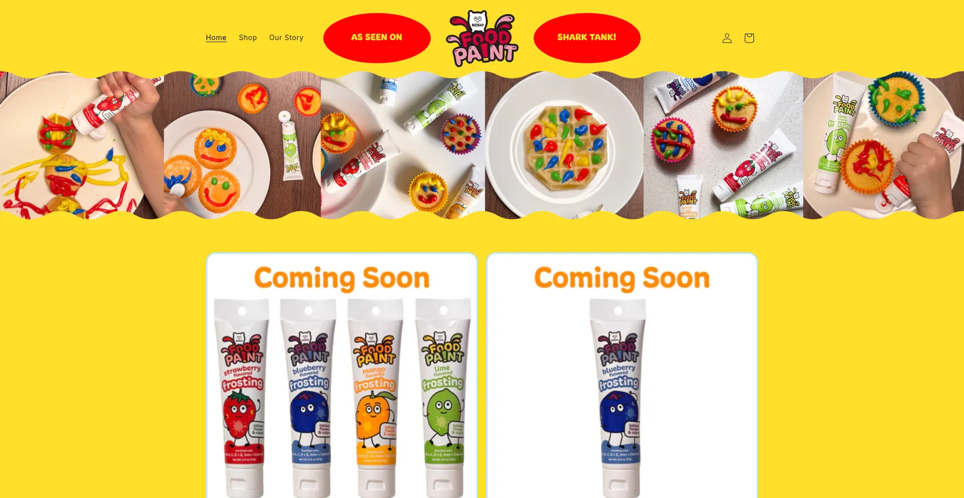Website screenshot of Noshiforkids.com