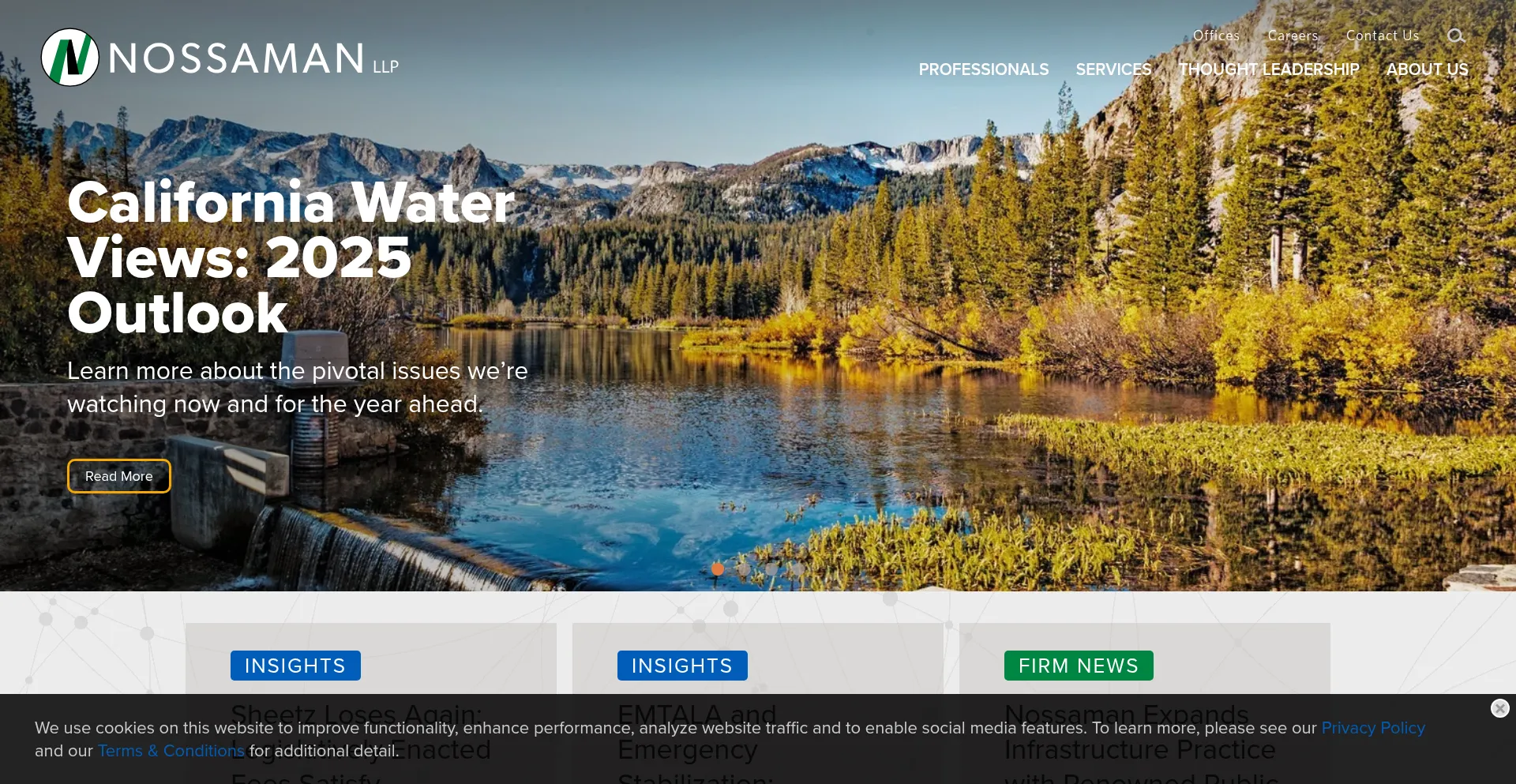 Website screenshot of Nossaman.com