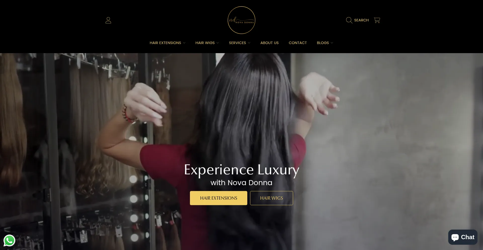 Website screenshot of Novadonna.ae