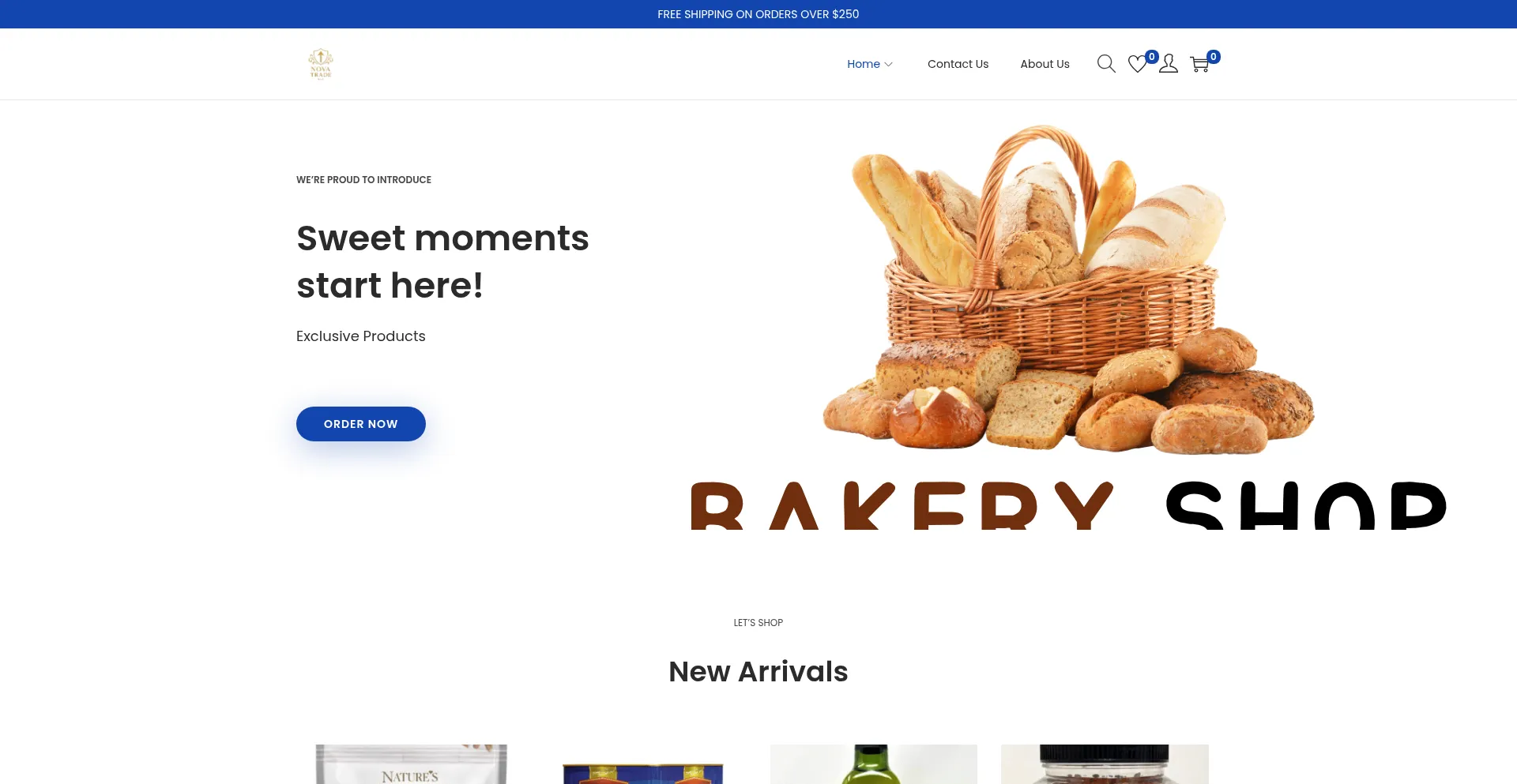 Website screenshot of Novatradeusa.com