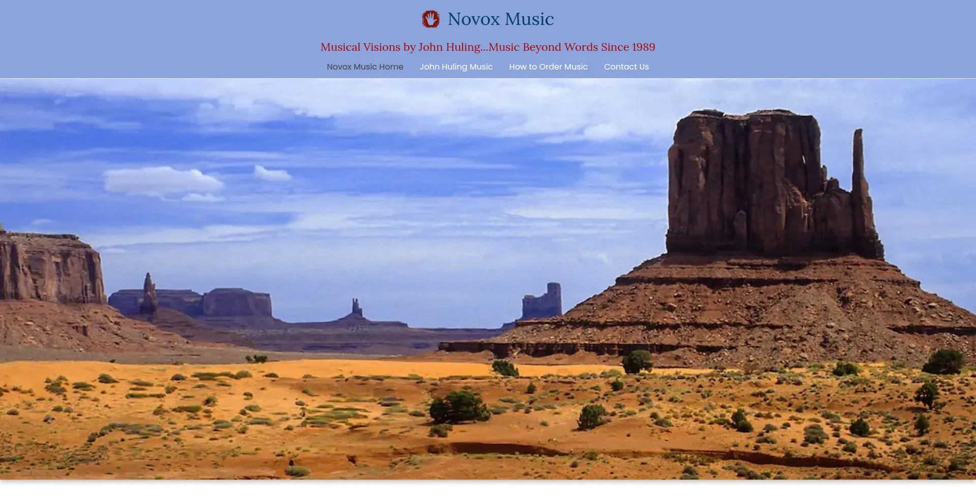 Website screenshot of Novoxmusic.com