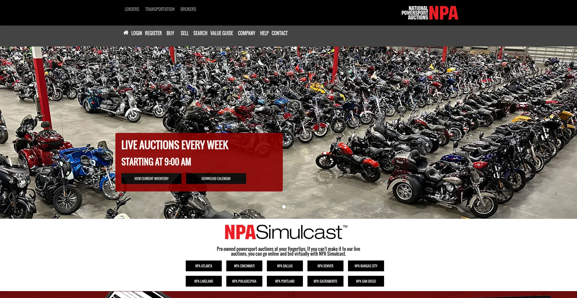 Website screenshot of Npauctions.com