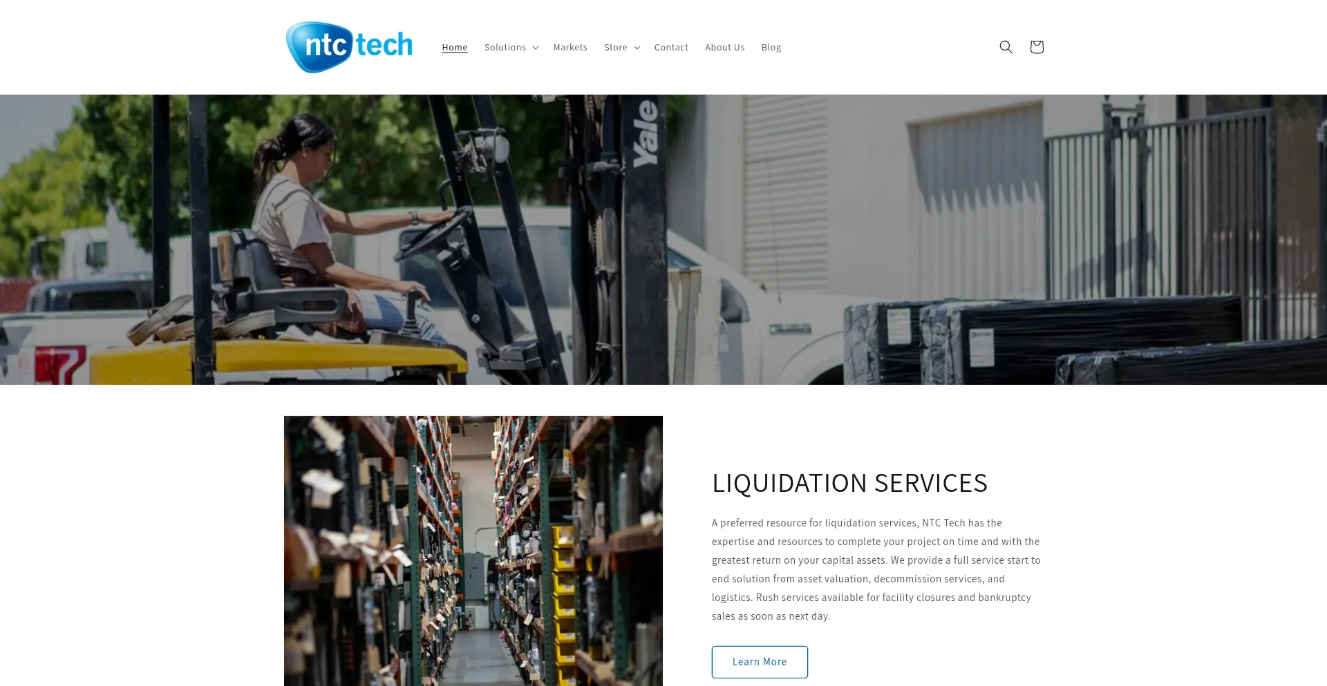 Website screenshot of Ntc-tech.com