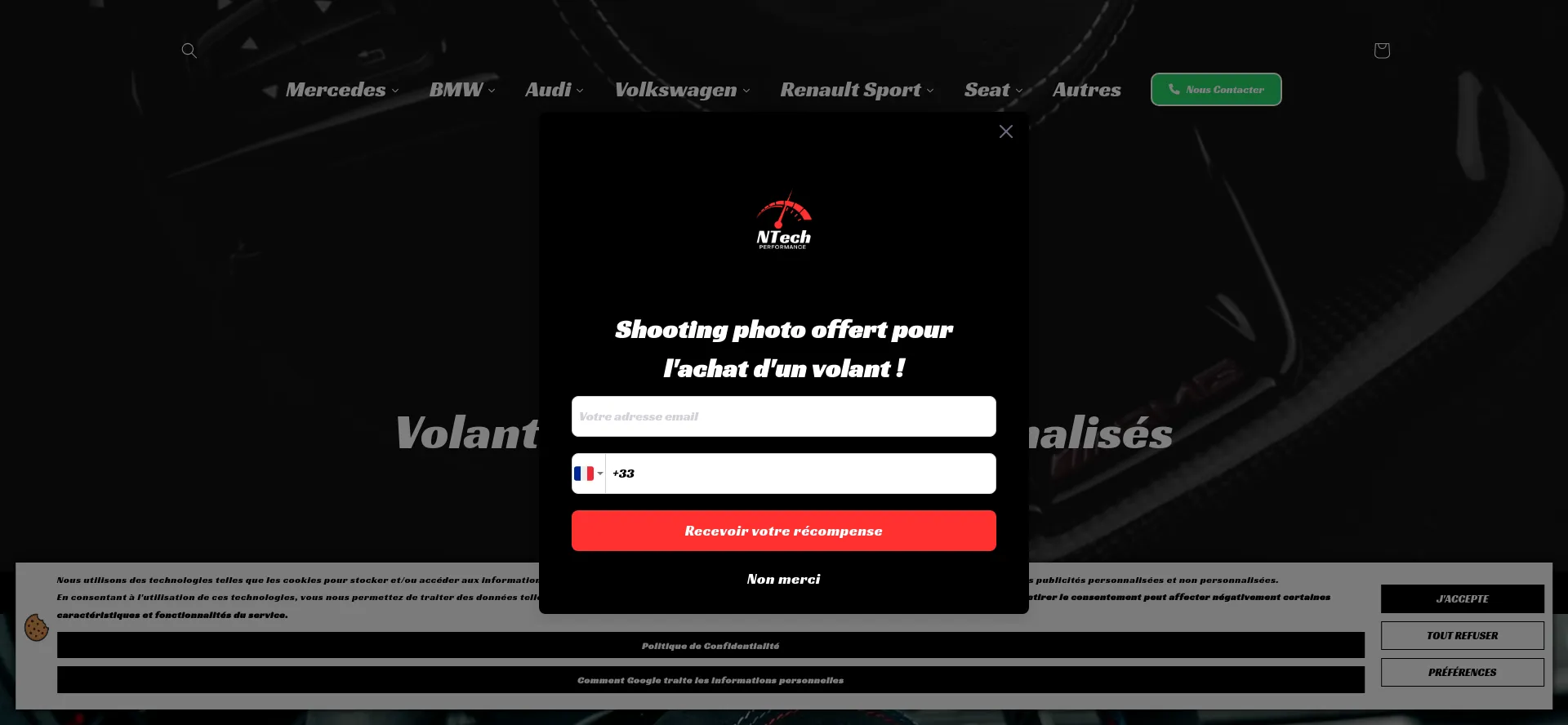 Website screenshot of Ntechperf.com