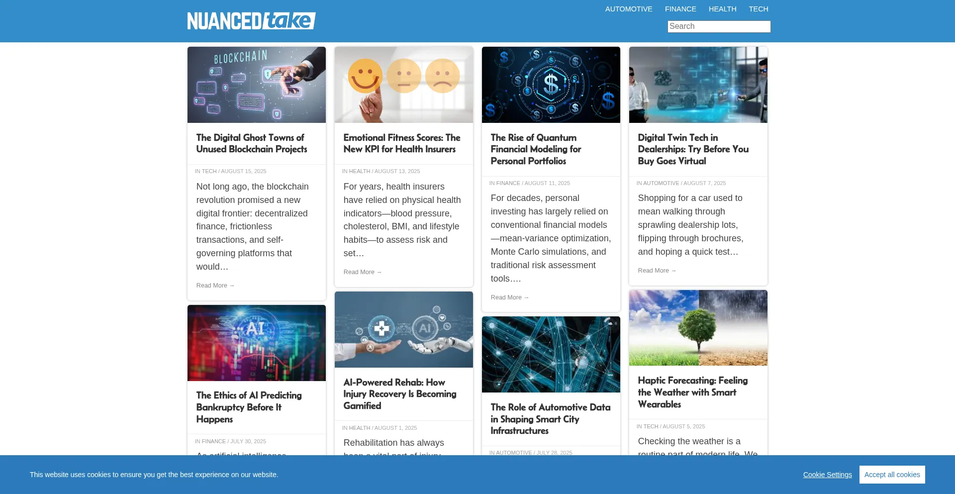 Website screenshot of Nuancedtake.com