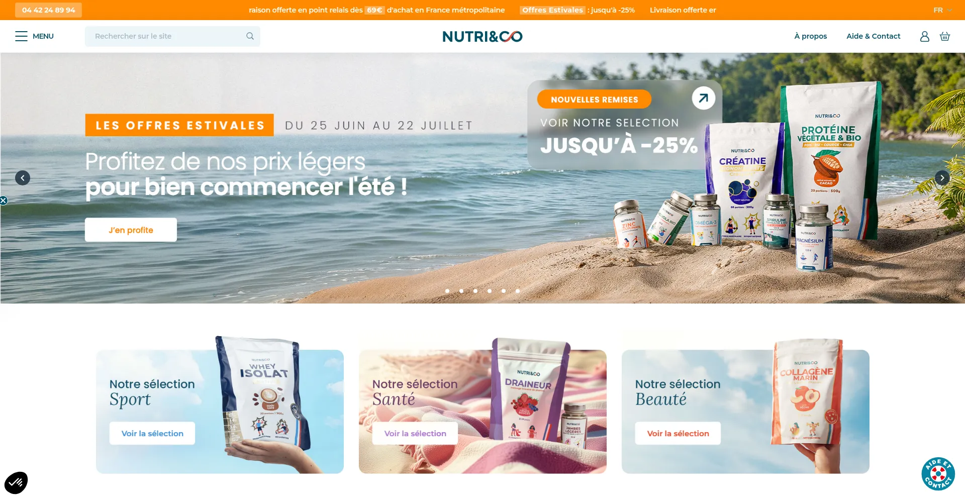 Website screenshot of Nutriandco.com