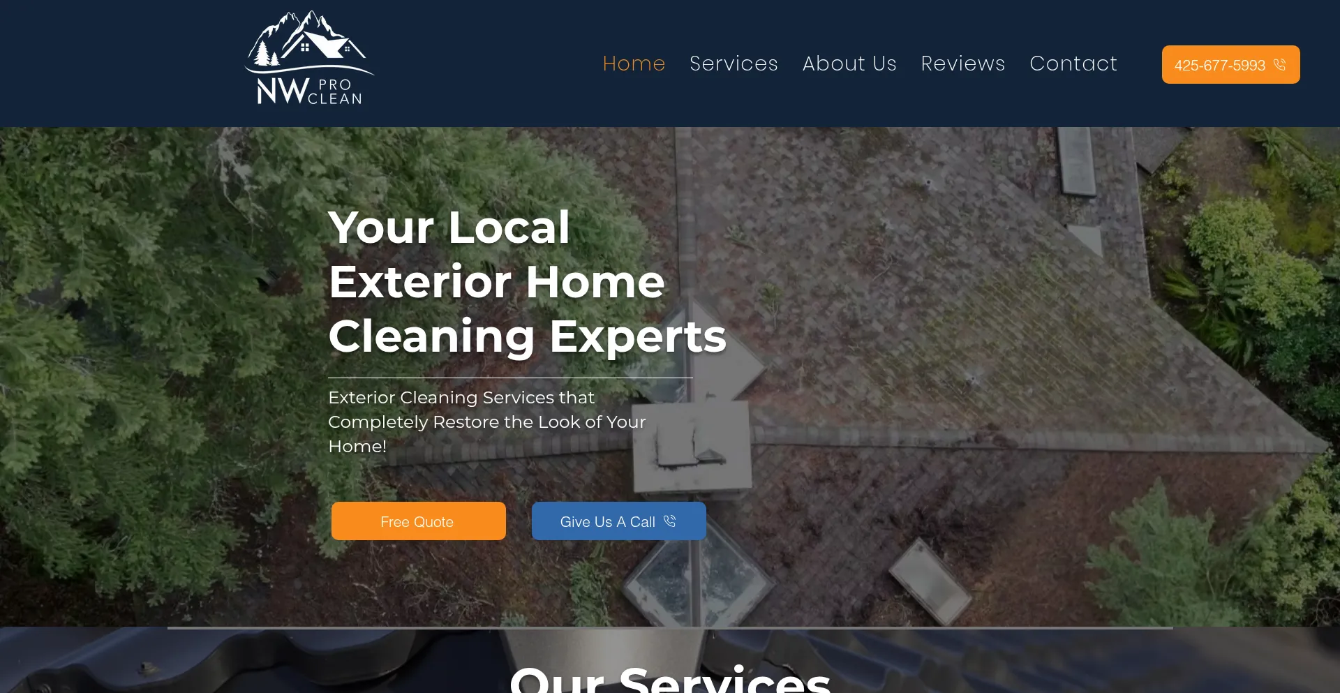 Website screenshot of Nwprocleanllc.com