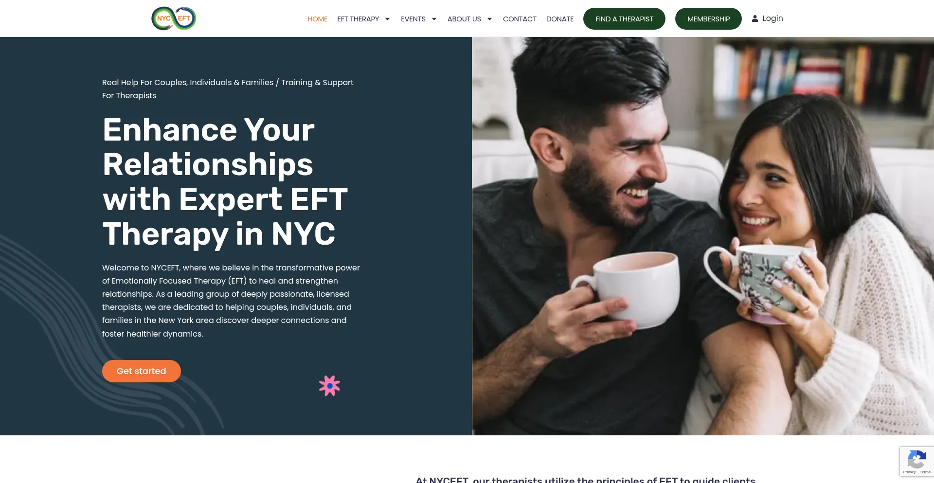 Website screenshot of Nyceft.org